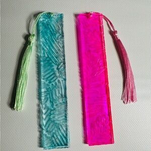 Hand Crafted Resin Bookmark Set of 2
